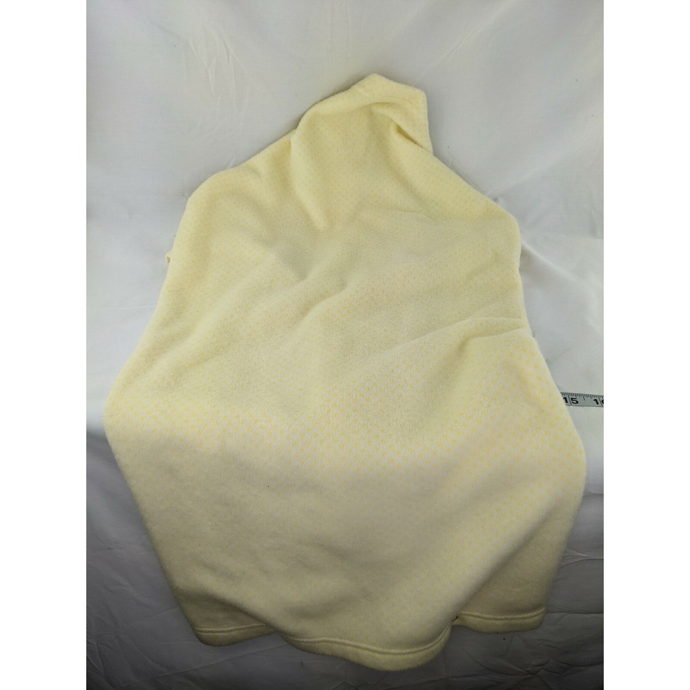 Carters Child of Mine Yellow Bunting Baby Blanket Snaps 33x33 Inch Blue Bear - Picture 5 of 5